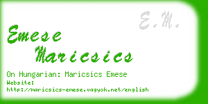 emese maricsics business card